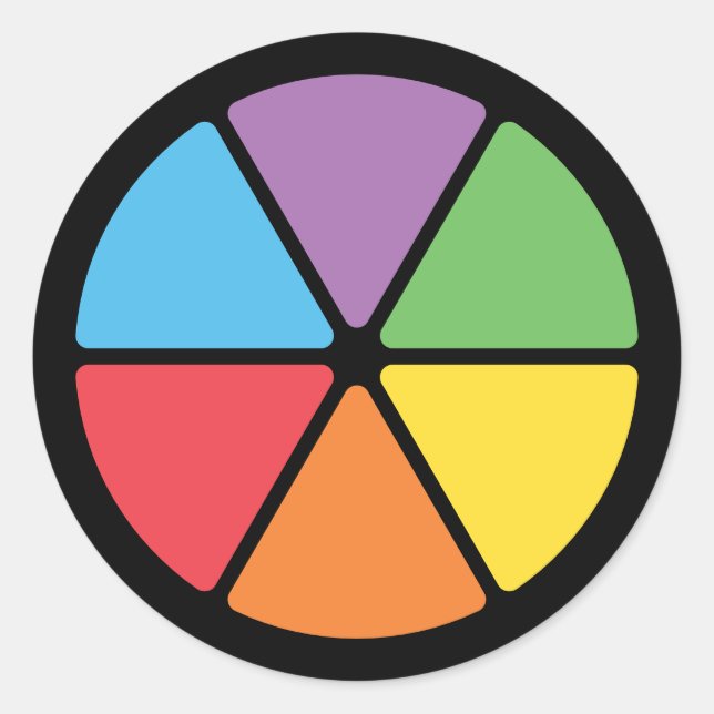 Adesivo Redondo Fatias do Conhecimento (Frente)