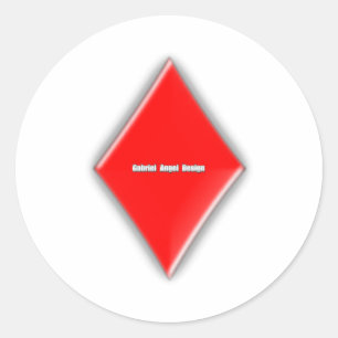 Adesivo Redondo Fato de Diamantes