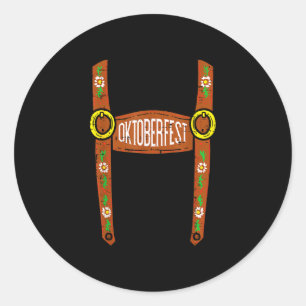 Adesivo Redondo Fato de Halloween Lederhosen homens meninos alemãe