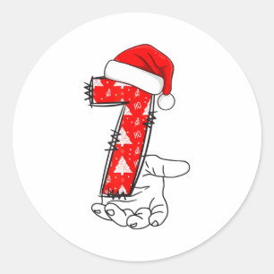 Adesivo Redondo Fato de Natal do Meme 7 Correspondente 67 Homens