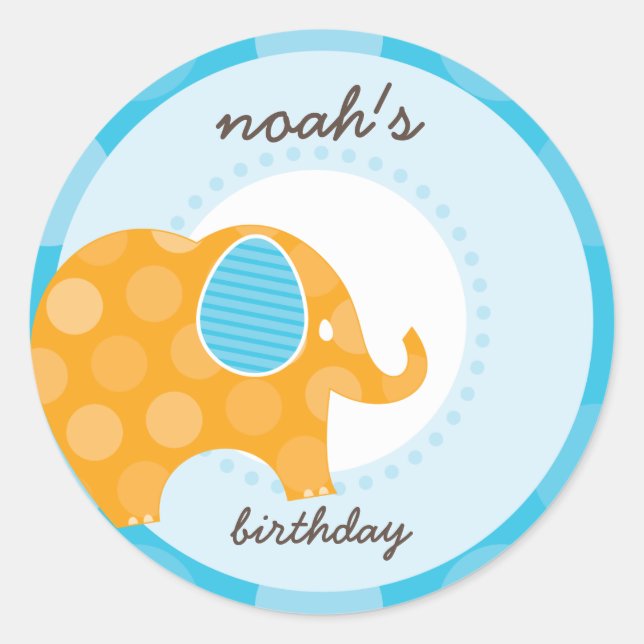 Adesivo Redondo FATORES: Elefante 2 (Frente)