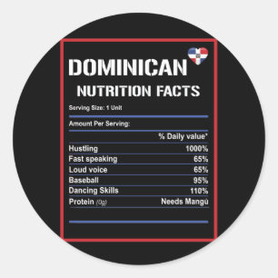 Adesivo Redondo Fatos de Nutrição na República Dominicana