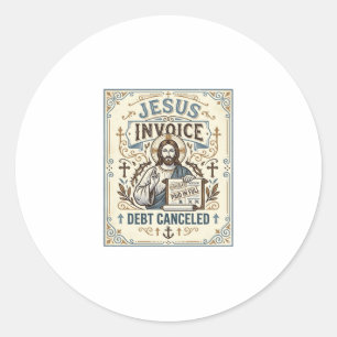 Adesivo Redondo Fatura de Jesus Dívida Cancelada Fatura de Jesus D