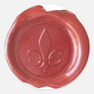 Adesivo Redondo Faux Cera Sal - Vermelho - SPADE