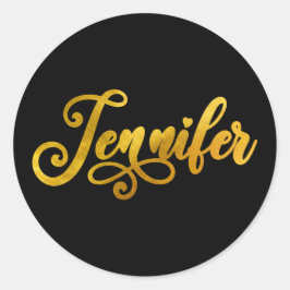 Adesivo Redondo Faux Dourado Ombre Foil Decorativo Jennifer