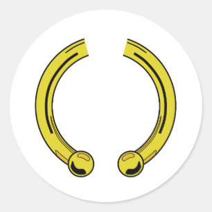 Adesivo Redondo Faux Dourado Piecing