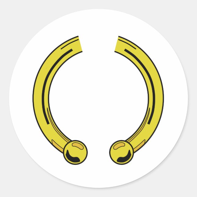 Adesivo Redondo Faux Dourado Piecing (Frente)