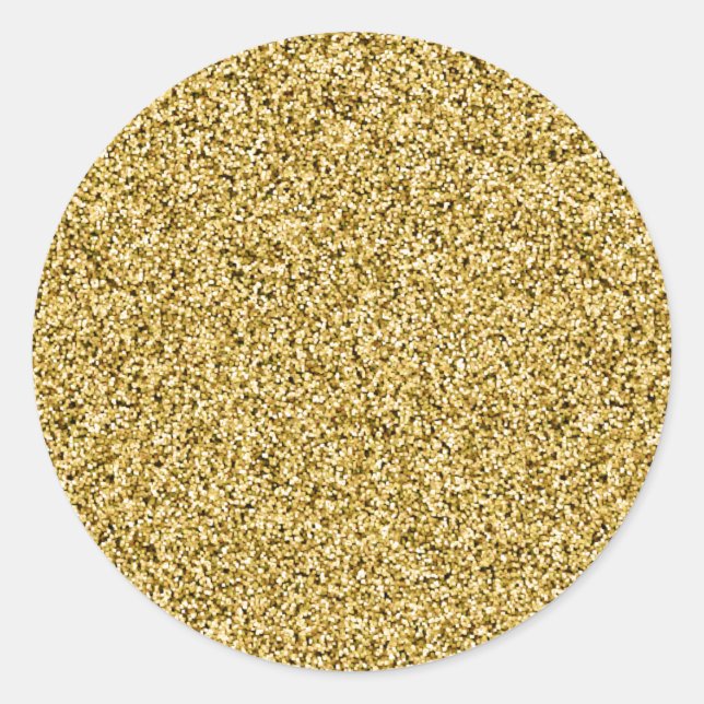 Adesivo Redondo Faux Glitter Envelope Seals Dourados (Frente)