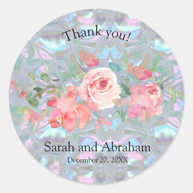 Adesivo Redondo Faux Madre de Pearl (Frente)