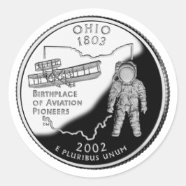 Adesivo Redondo Faux Ohio State Quarter