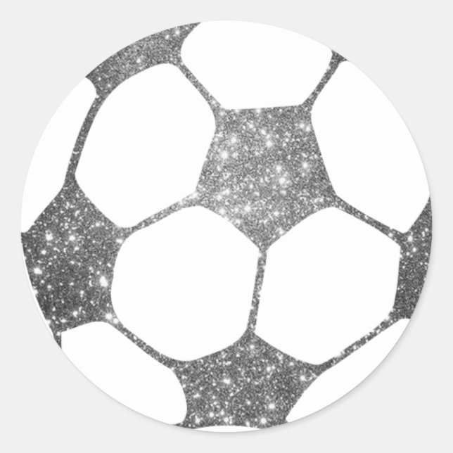 Adesivo Redondo Faux Silver Gliter Ball Sticker (Frente)