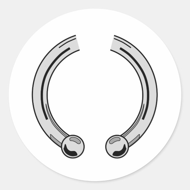 Adesivo Redondo Faux Silver Piecing (Frente)