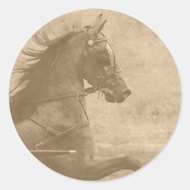 Adesivo Redondo Faux Vintage Hackney (Frente)