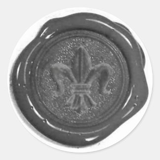 Adesivo Redondo Faux Wax Seal