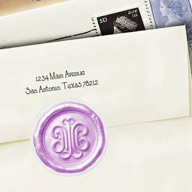 Adesivo Redondo Faux Wax Seal Deep Impression Purple (Criador carregado)