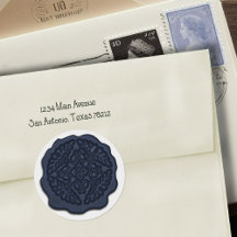 Faux Wax Seal, Marinho Azul