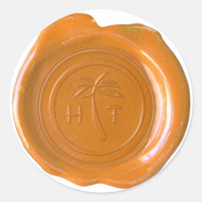 Adesivo Redondo Faux Wax Seal - Personalizado HT (Frente)