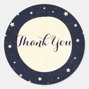 Adesivo Redondo Favor celestial lunático da lua & do chá de