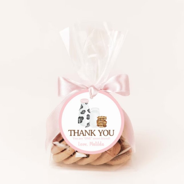 Adesivo Redondo Favor da Festa de aniversário de impressão do Leit (Criador carregado)