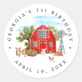 Adesivo Redondo Favor de Agradecimento de Festa de Aniversário com