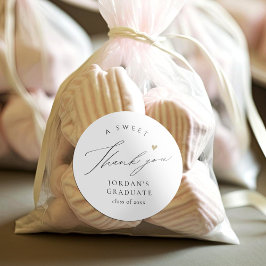 Adesivo Redondo Favor de agradecimento de formatura com script sim