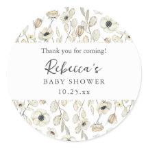 Favor de agradecimento para chá de bebê floral bra