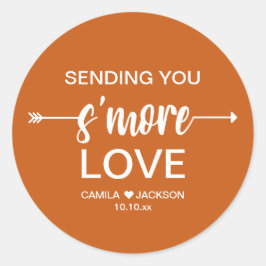 Adesivo Redondo Favor de Casamento Boho S'more