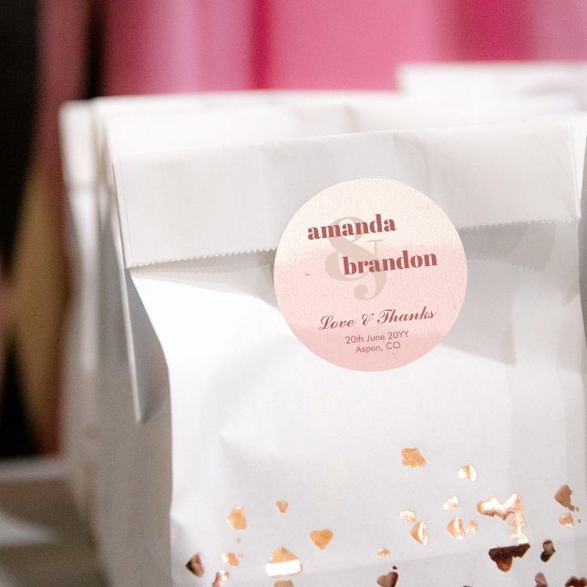 Adesivo Redondo Favor de Casamento de Espelhos e Escuros Mínimos d (Criador carregado)