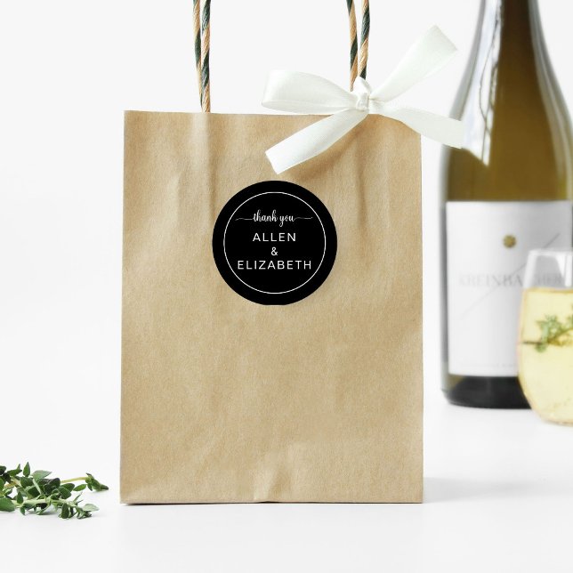 Adesivo Redondo Favor de Casamento do Cartões de agradecimentos Br (Criador carregado)