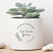 Favor de Casamento Folhagem Elegante Deixe o Amor