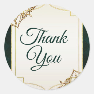 Adesivo Redondo Favor de casamento Noites Árabes Marroquinas Verde