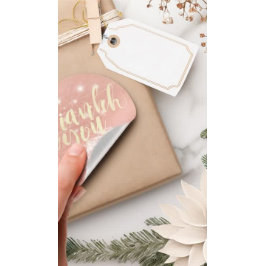 Adesivo Redondo Favor De Casamento Obrigado Casal Mason Jar Rosa D