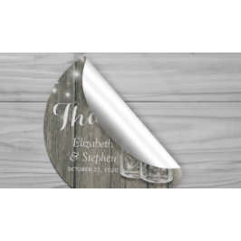 Adesivo Redondo Favor De Casamento Obrigado Lâmpada De Mason Jar D