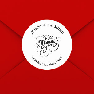 Adesivo Redondo Favor de Casamento Personalizado Elegante de Agrad
