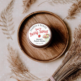 Adesivo Redondo Favor de Chá de Bebê Berry Sweet Farmers Market Me