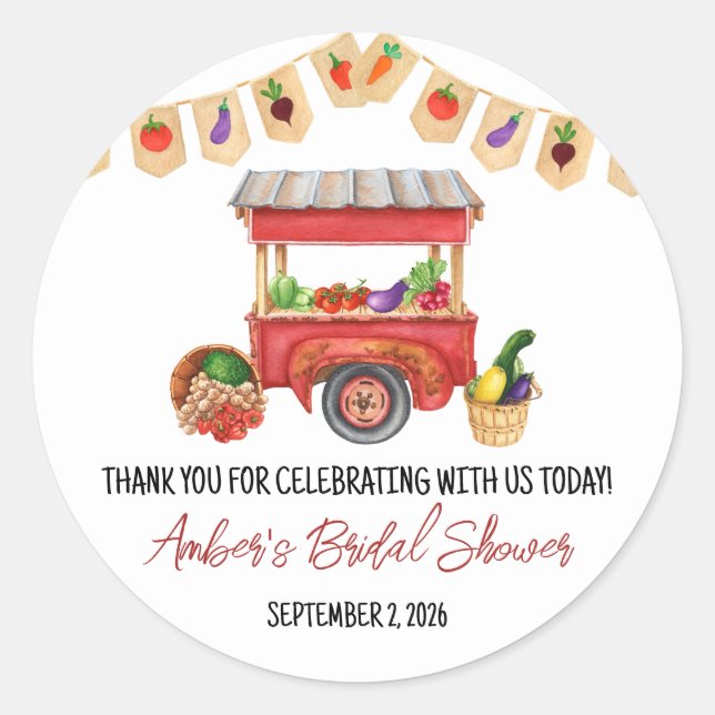 Adesivo Redondo Favor de Chá de Panela She's Off the Market (Frente)