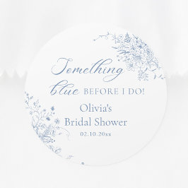 Adesivo Redondo Favor de Chá de Panela Something Blue