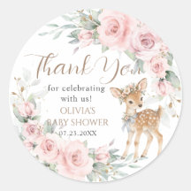 Favor de Chuveirinho de Bebê Floral Rosa Bege Vead