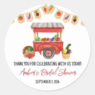 Adesivo Redondo Favor de Chuveiro de Noiva Ela Está Fora do Mercad