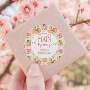 Adesivo Redondo Favor de Espremer Limão para Chá de Noiva