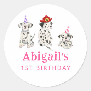 Adesivo Redondo Favor de Festa de aniversário de Bombeiro