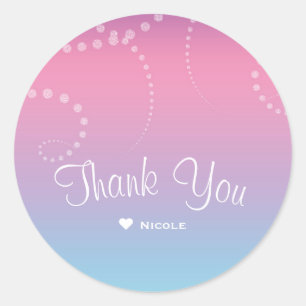 Adesivo Redondo Favor de festa de aniversário de meninas mergulhad