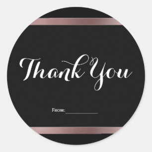 Adesivo Redondo Favor de festa Rosa Dourado Rosa Malva