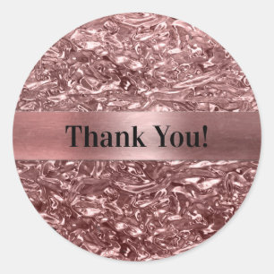 Adesivo Redondo Favor de partido chique metálico do cromo líquid