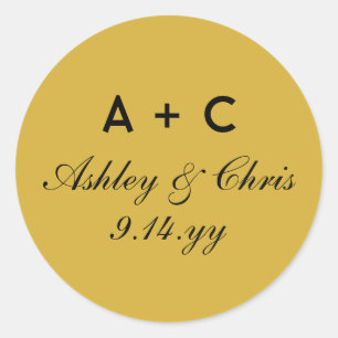 Adesivo Redondo Favor de Recepção de casamento Personalizada Moder