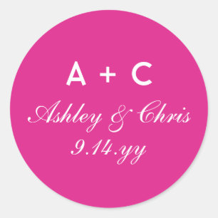 Adesivo Redondo Favor de Recepção de casamento Personalizado Moder