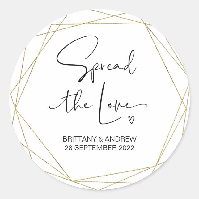 Adesivo Redondo Favor do Casamento Espalhe a Vela do Jar do Amor (Frente)