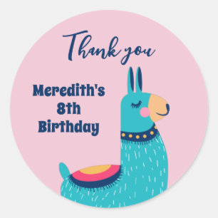 Adesivo Redondo Favor do Partido Aniversário de criança do Cartoon