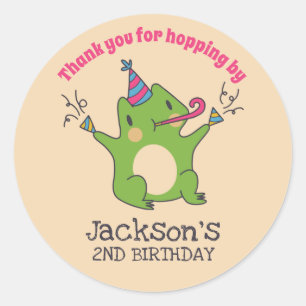 Adesivo Redondo Favor do Partido do Aniversário de criança do Cart