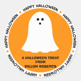 Adesivo Redondo Favor do Partido Fantasma do Halloween